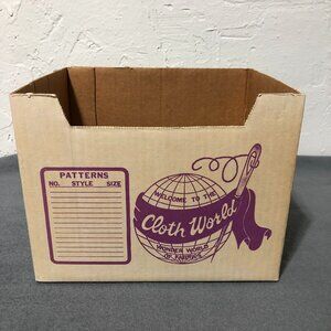 Vintage Cloth World Box Wonder World of Fabrics box